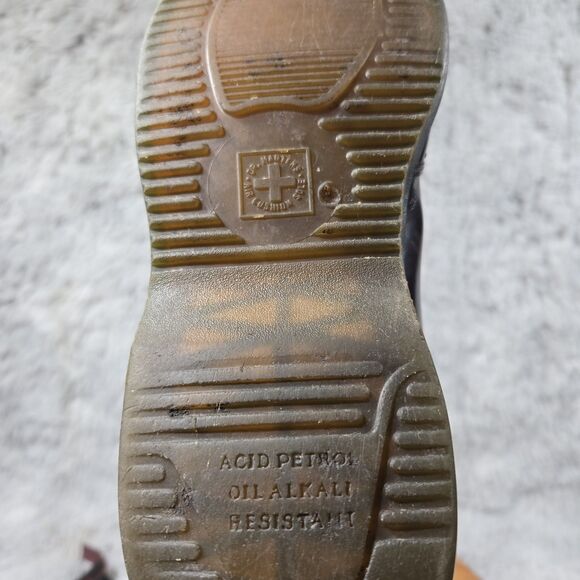 Dr. Martens Flora Womens Size 7 Cherry Red Leather Slip On Ankle Chelsea Boots - Picture 9 of 13